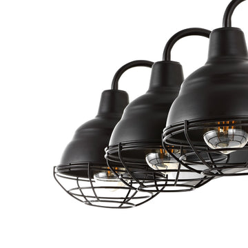 Levi 24.5" Industrial Farmhouse Iron LED Vanity - JONATHAN Y